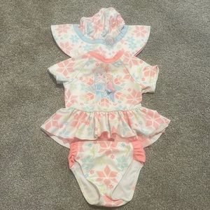 Disney Frozen Swimsuit and sun hat